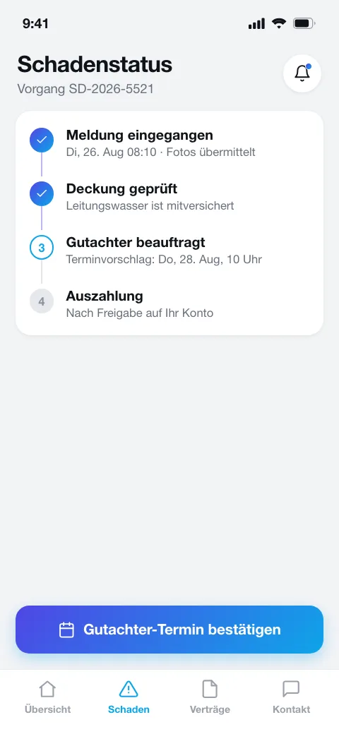 Service-App App – Status statt Warteschleife